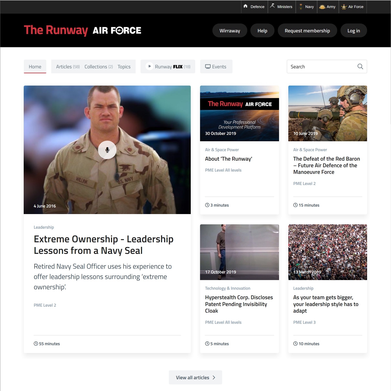 The Runway website screenshot