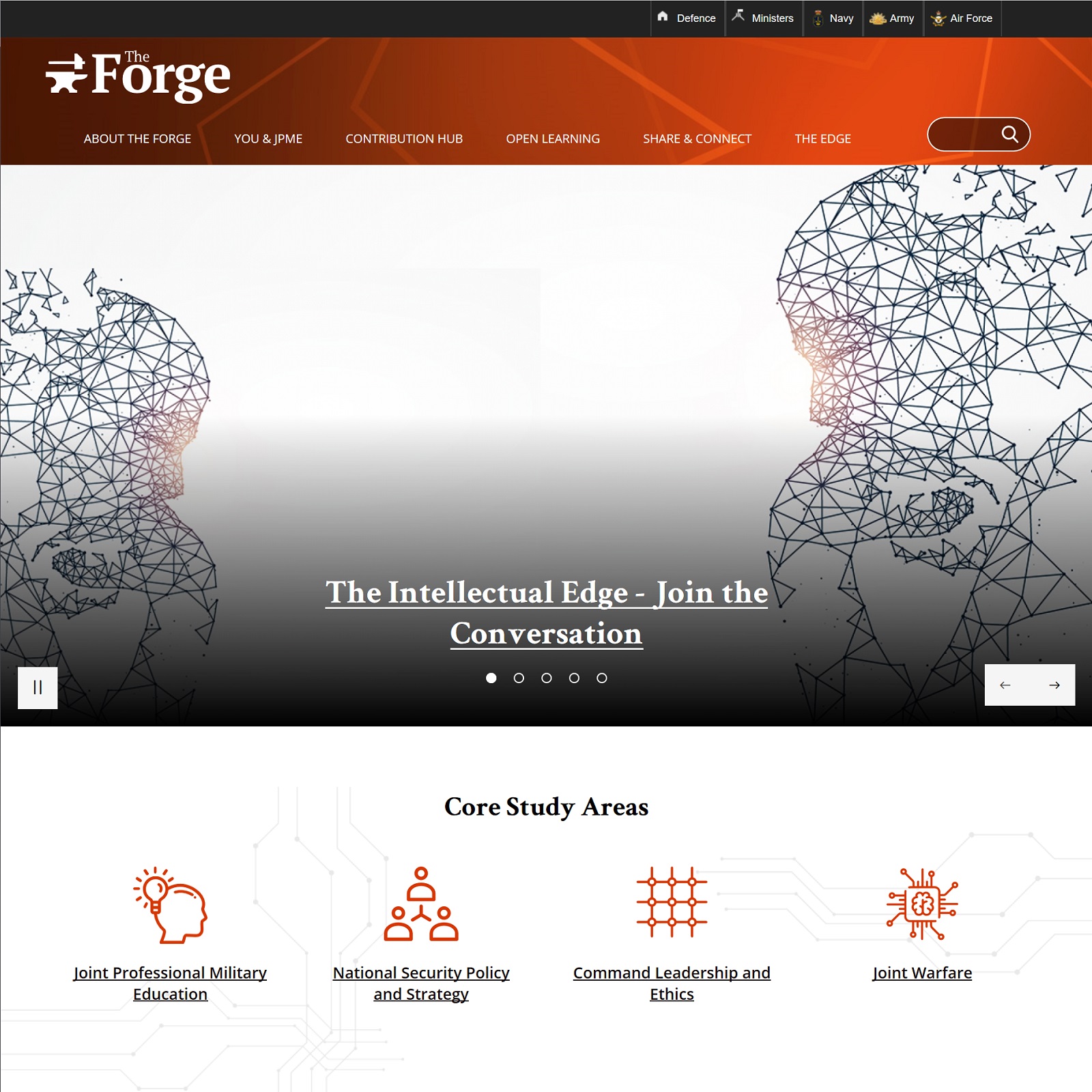The Forge website screenshot