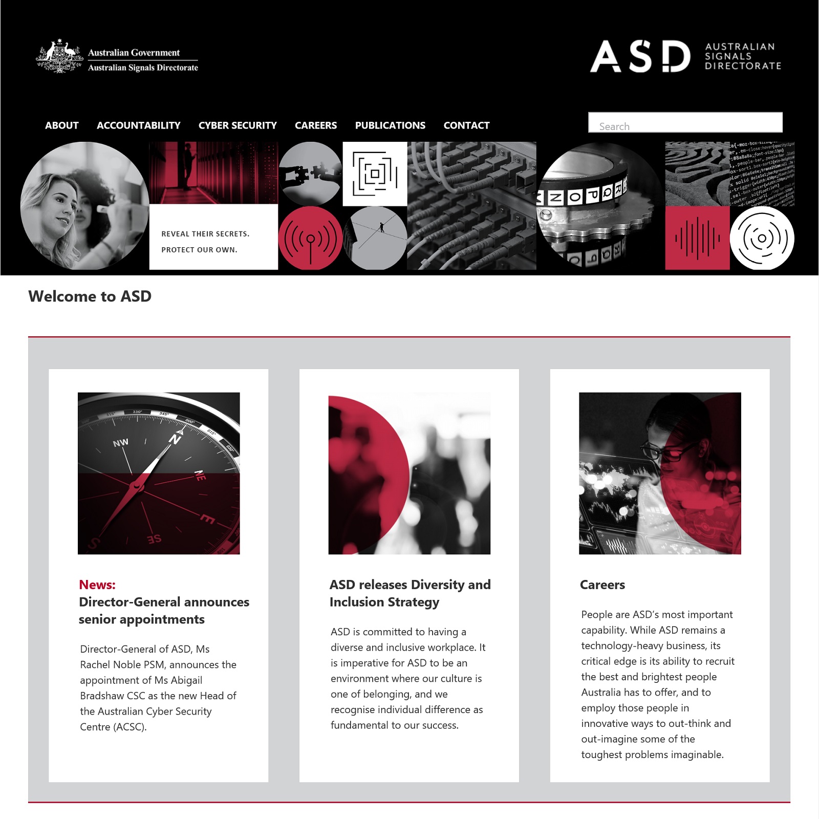 Australian Signals Directorate website screenshot