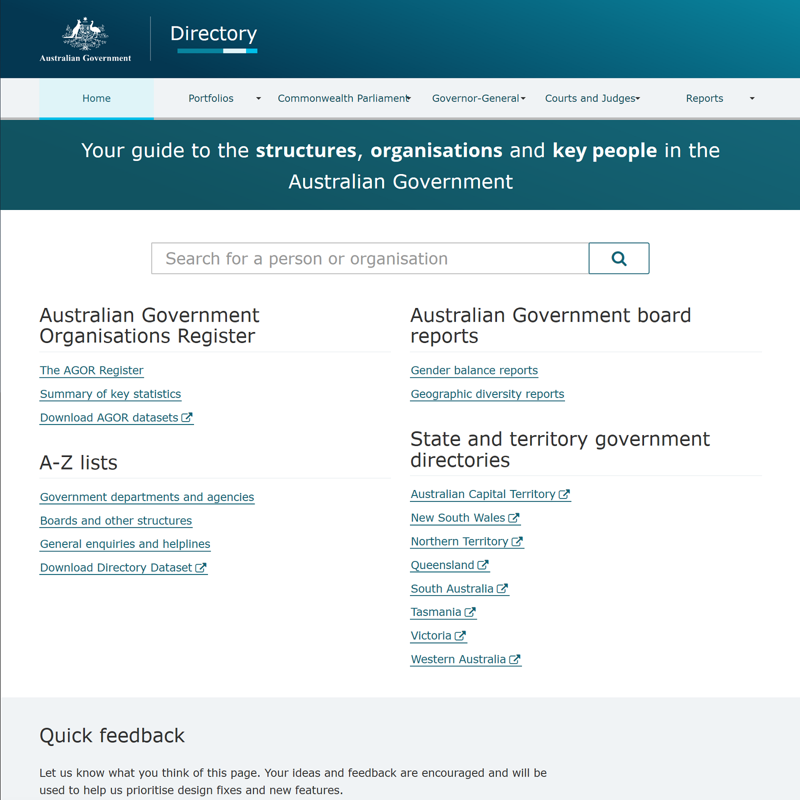 Government Online Directory GovCMS