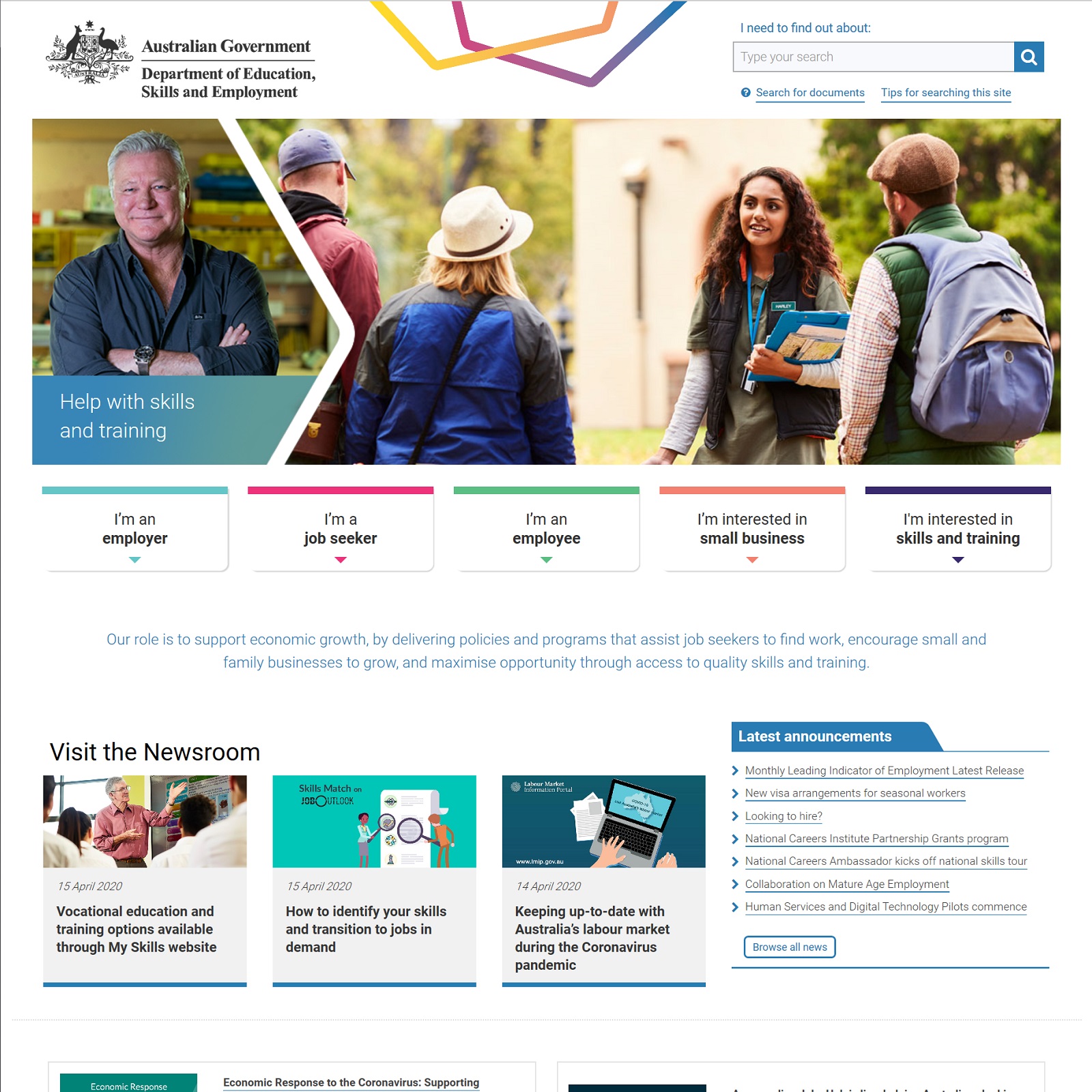 Department of Employment, Skills, Small and Family Business