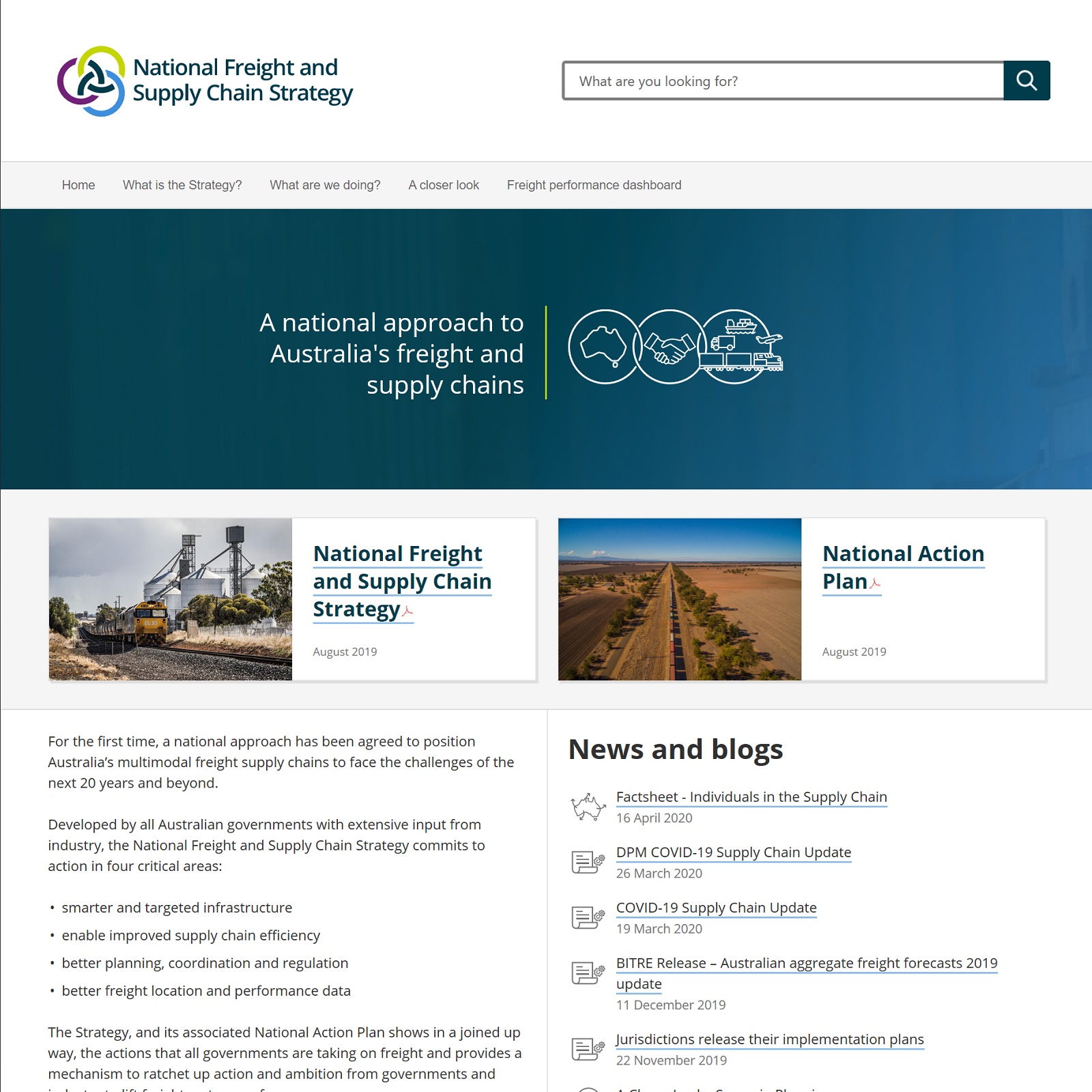 National Freight and Supply Chain Strategy