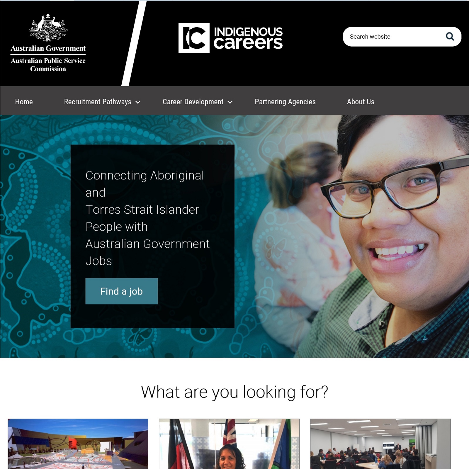 Indigenous Careers website screenshot