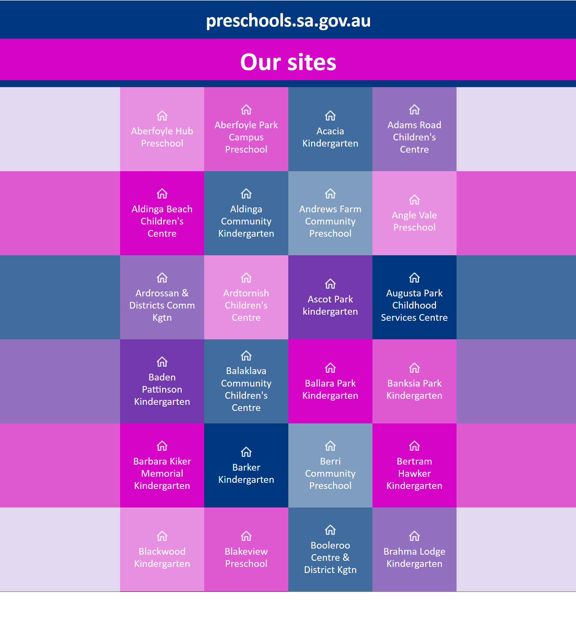 Preschools - South Australia