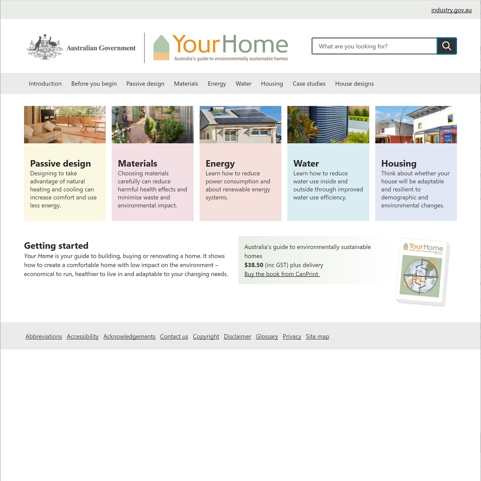 Your Home homepage screenshot