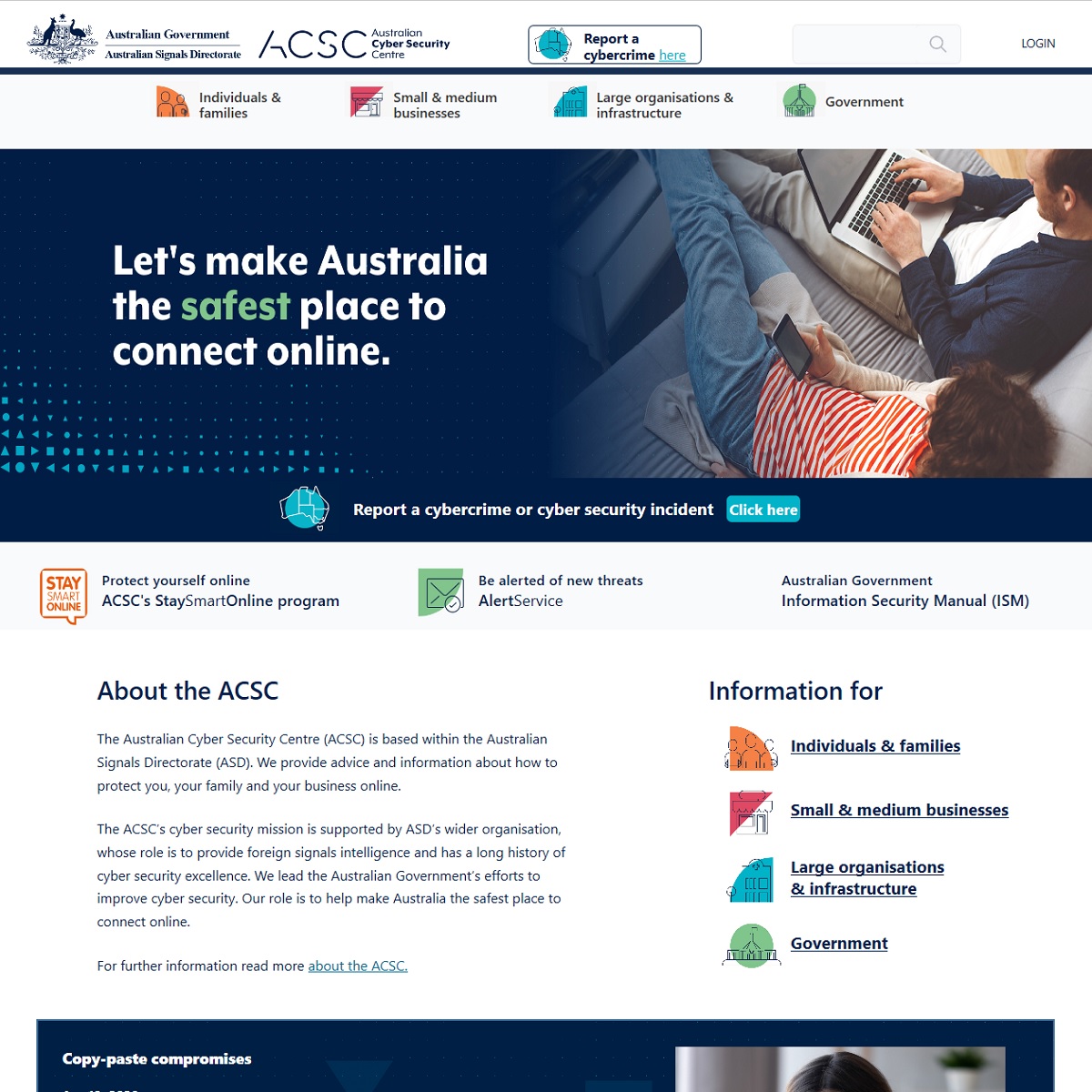Cyber website screenshot