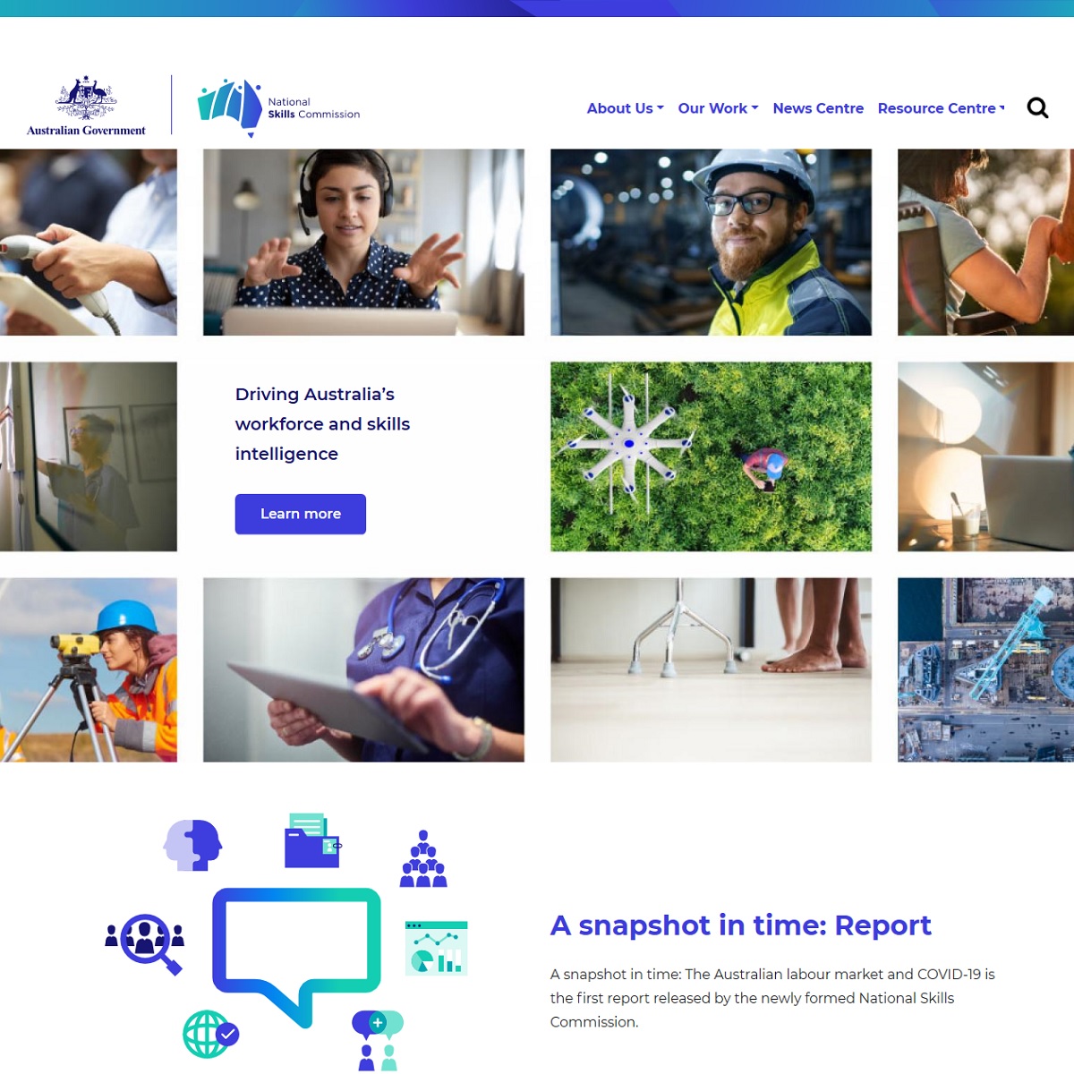 National Skills Commission website screenshot