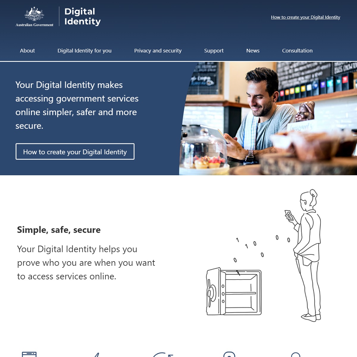 Digital Identity homepage screenshot