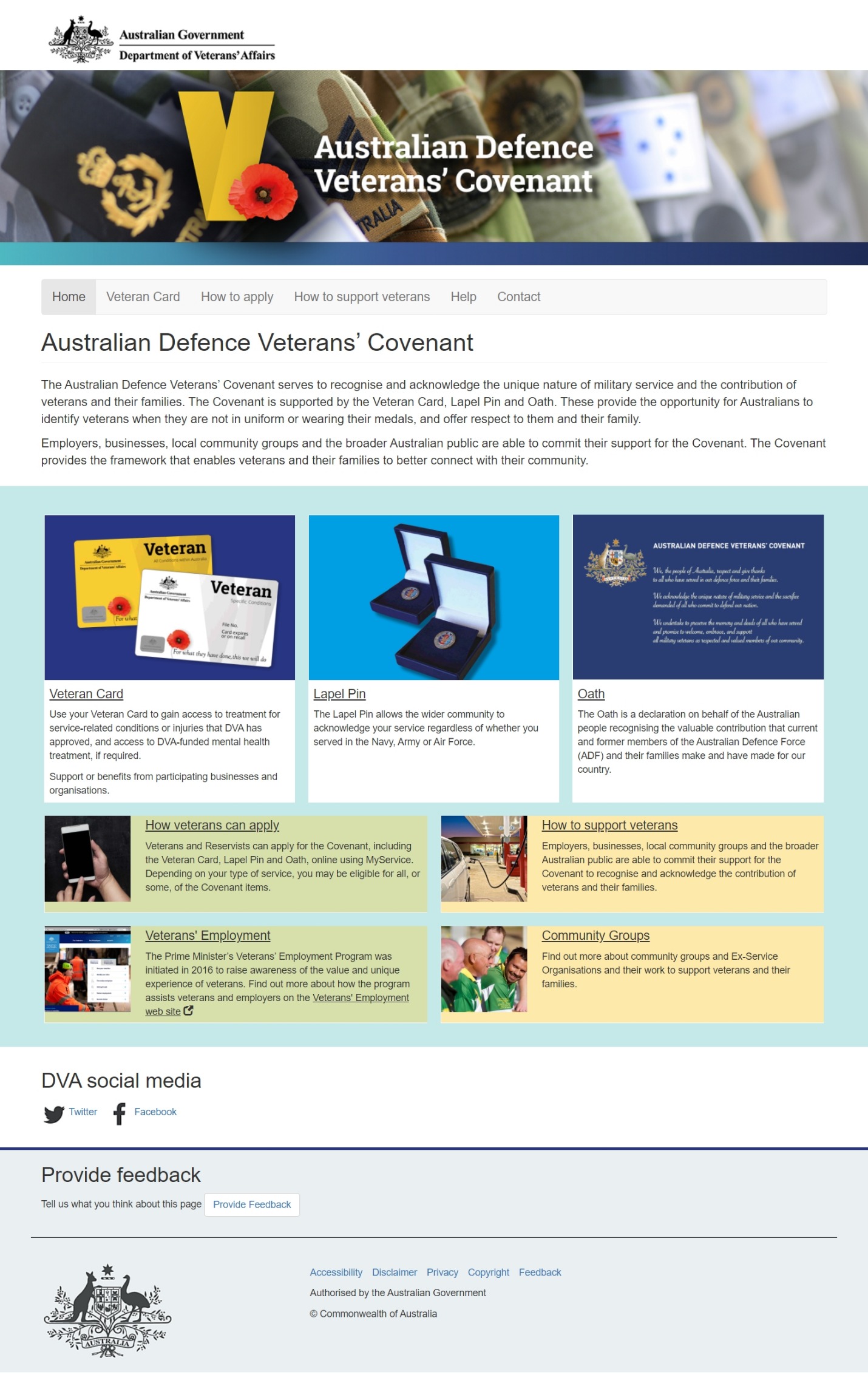 Australian Defence Veterans’ Covenant