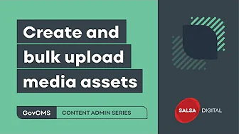 Create and bulk upload media assets