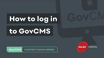 how to log in to govcms