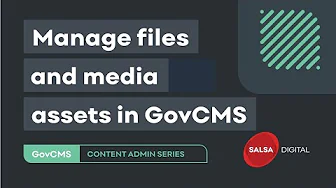 Manage files and media assets in GovCMS