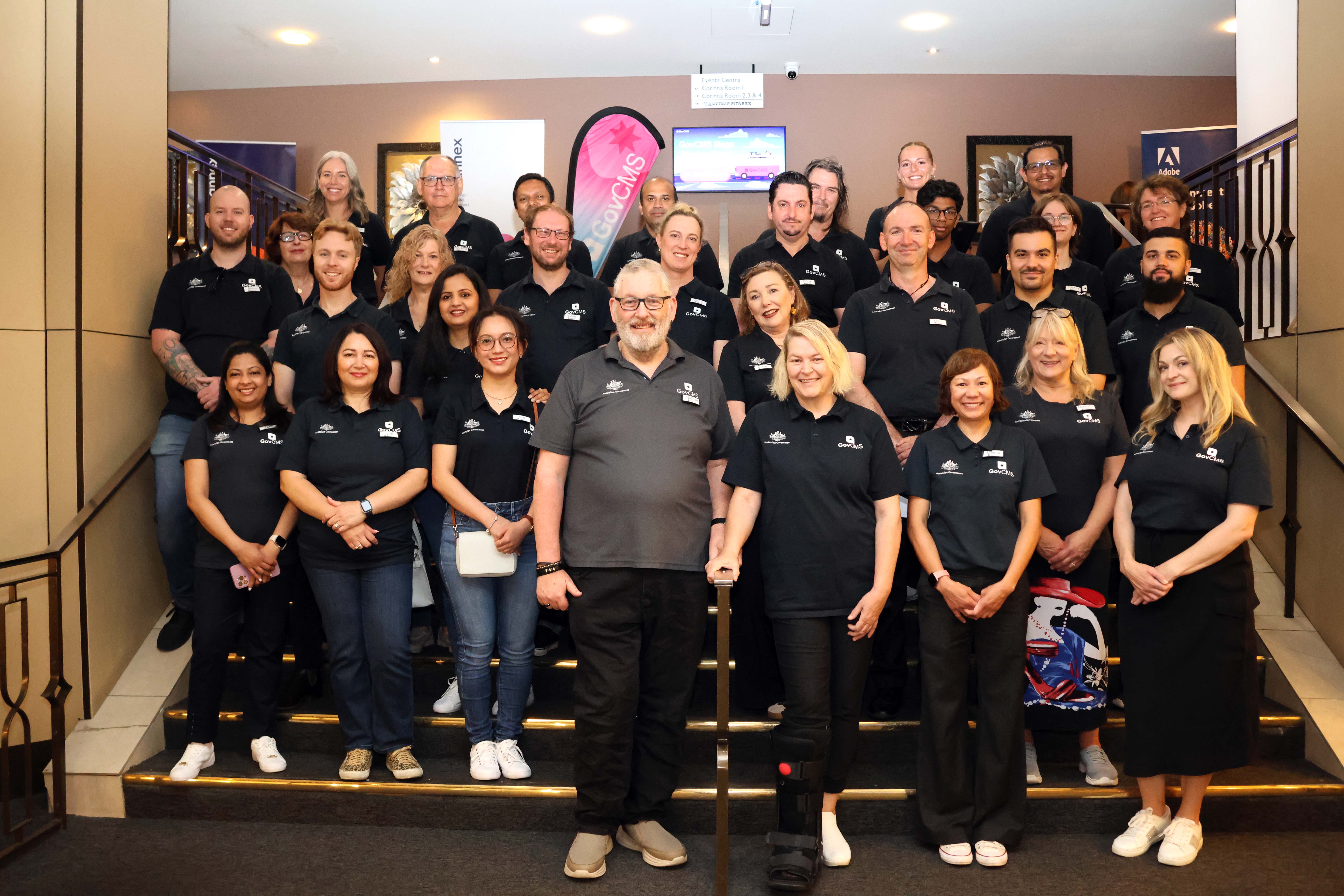 GovCMS group shot of the team at the 2024 Mega Meetup Event