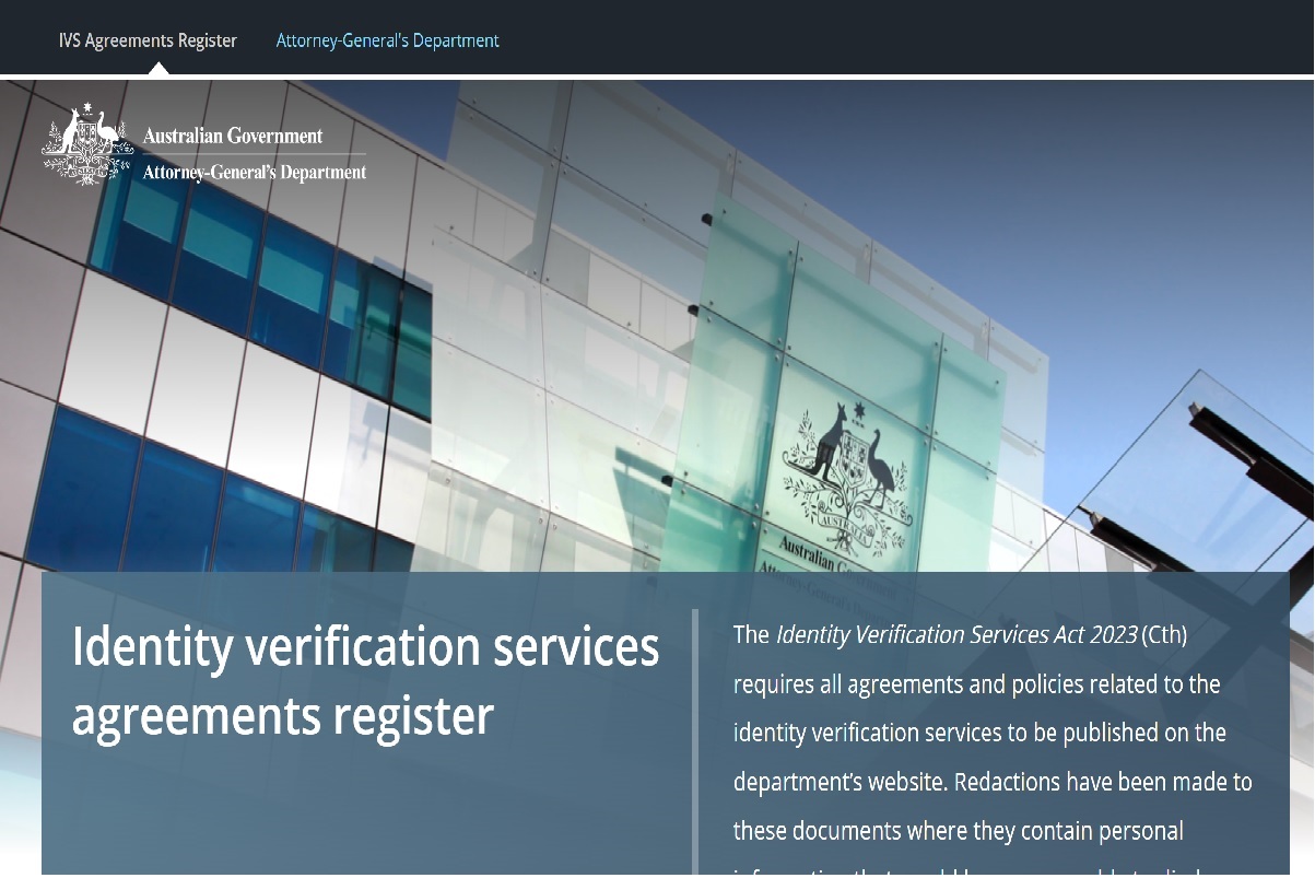 Identity Verification Services (IVS) Agreements Register