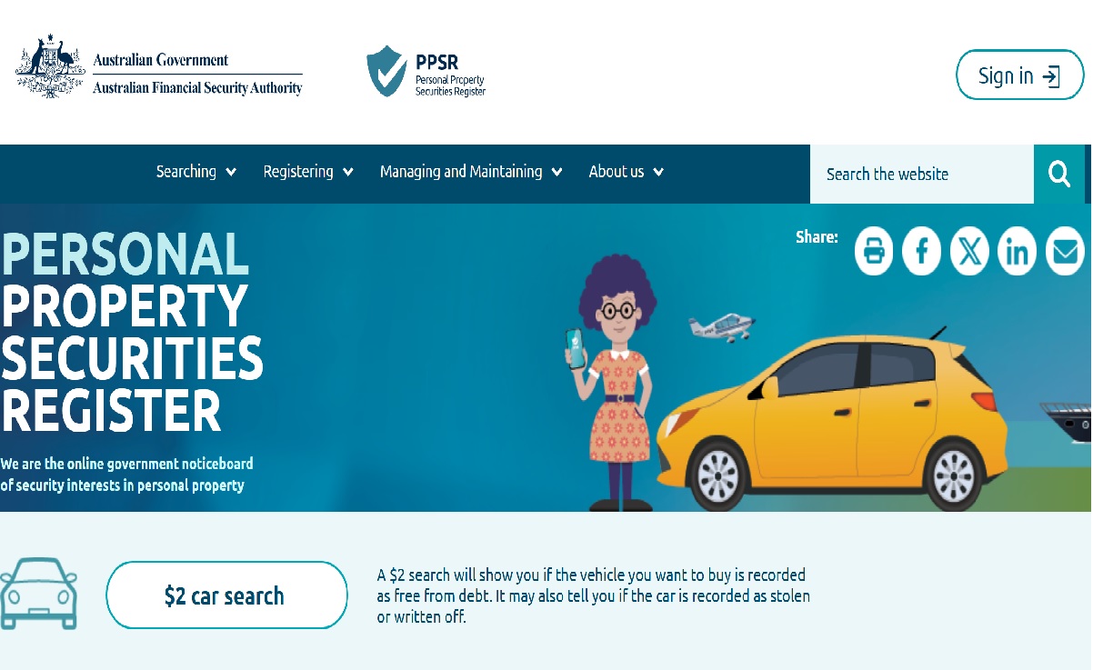 Personal Property Securities Register (PPSR)