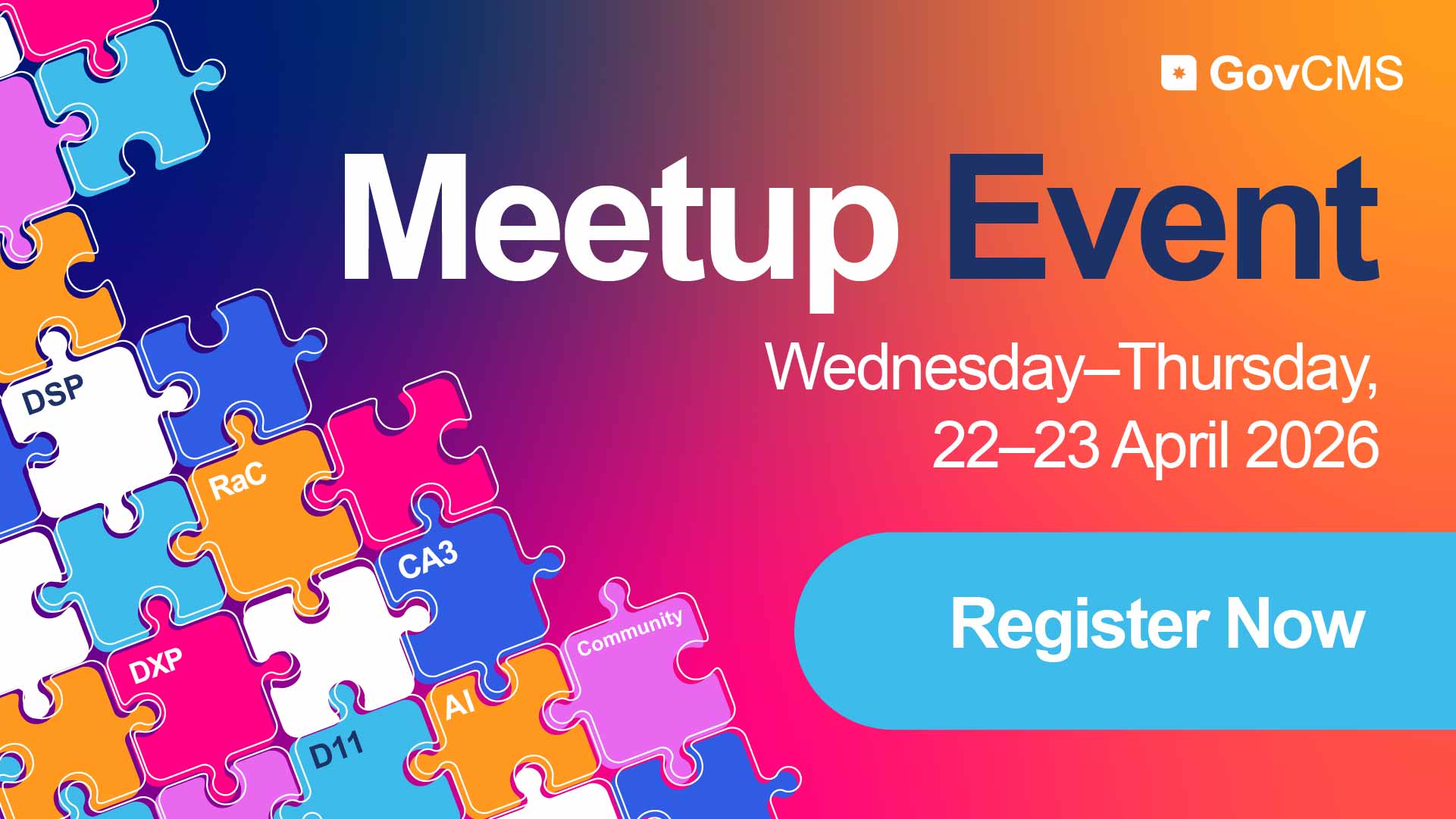 Register now for the GovCMS Online April 2026 Meetup 