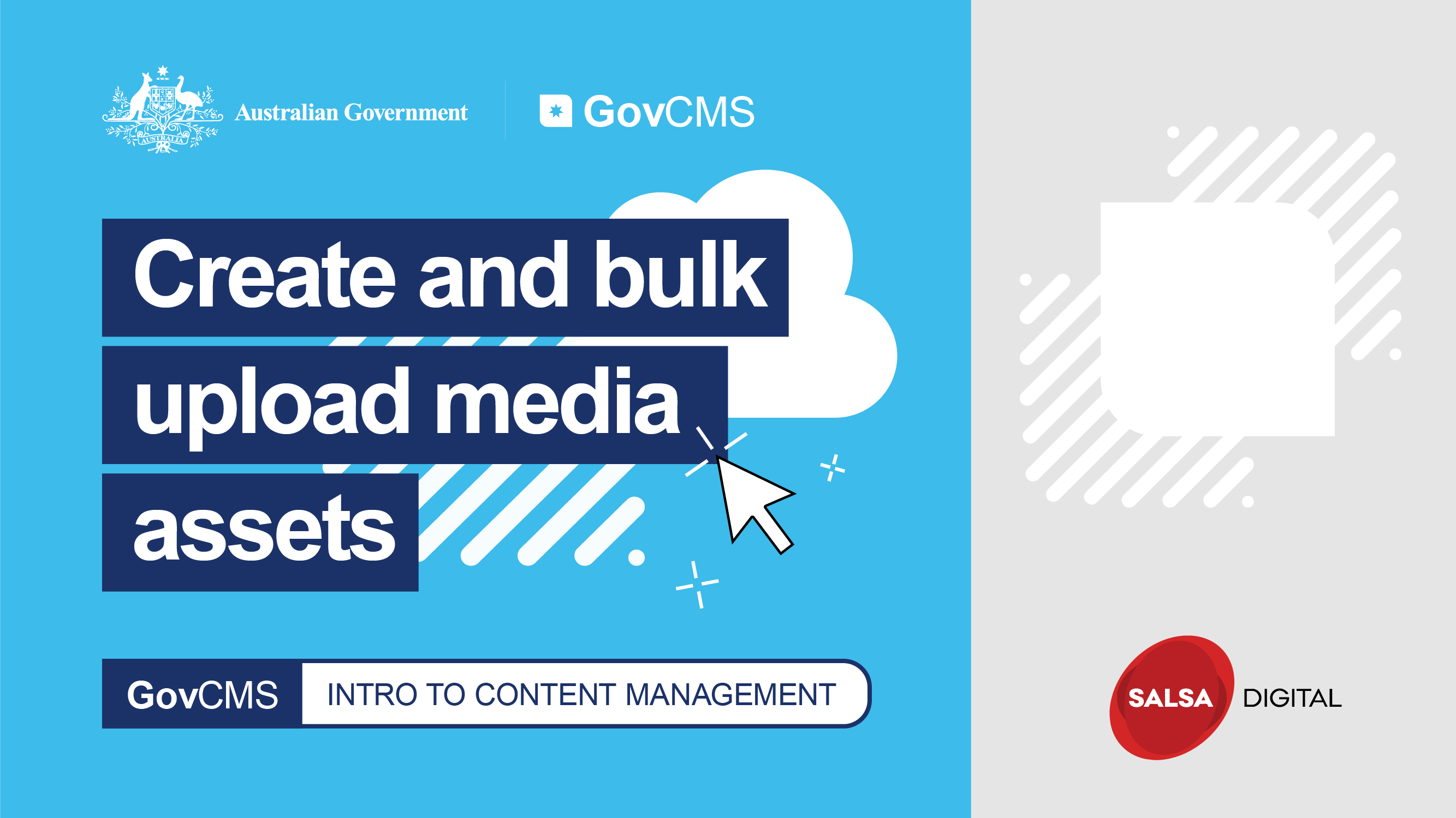 Create and bulk upload media assets