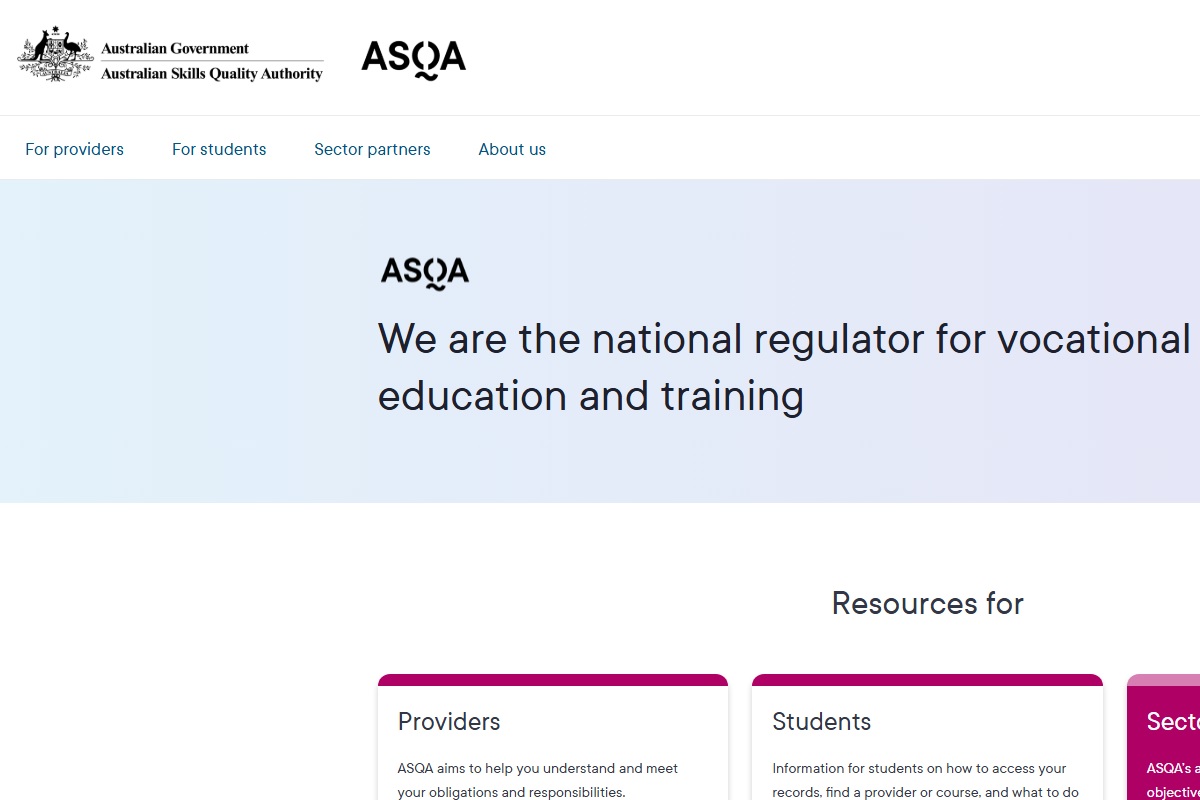 Australian Skills Quality Authority (ASQA)