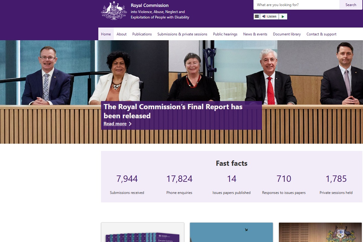 Royal Commission into Violence, Abuse, Neglect and Exploitation of People with Disability