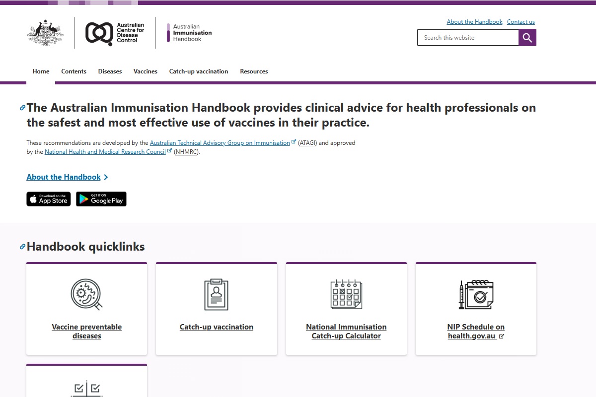 Australian Immunisation Handbook