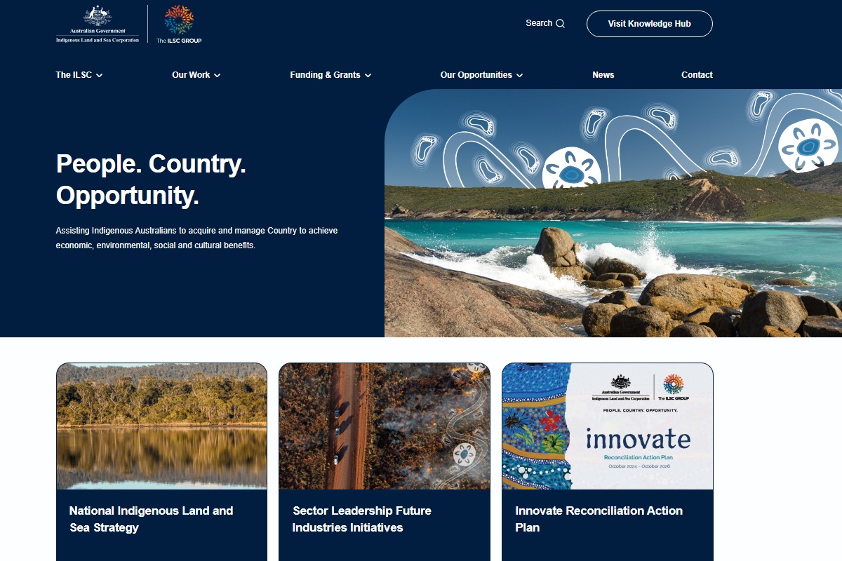 Indigenous Land and Sea Corporation Website