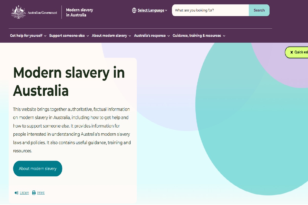 Modern Slavery & Human Trafficking