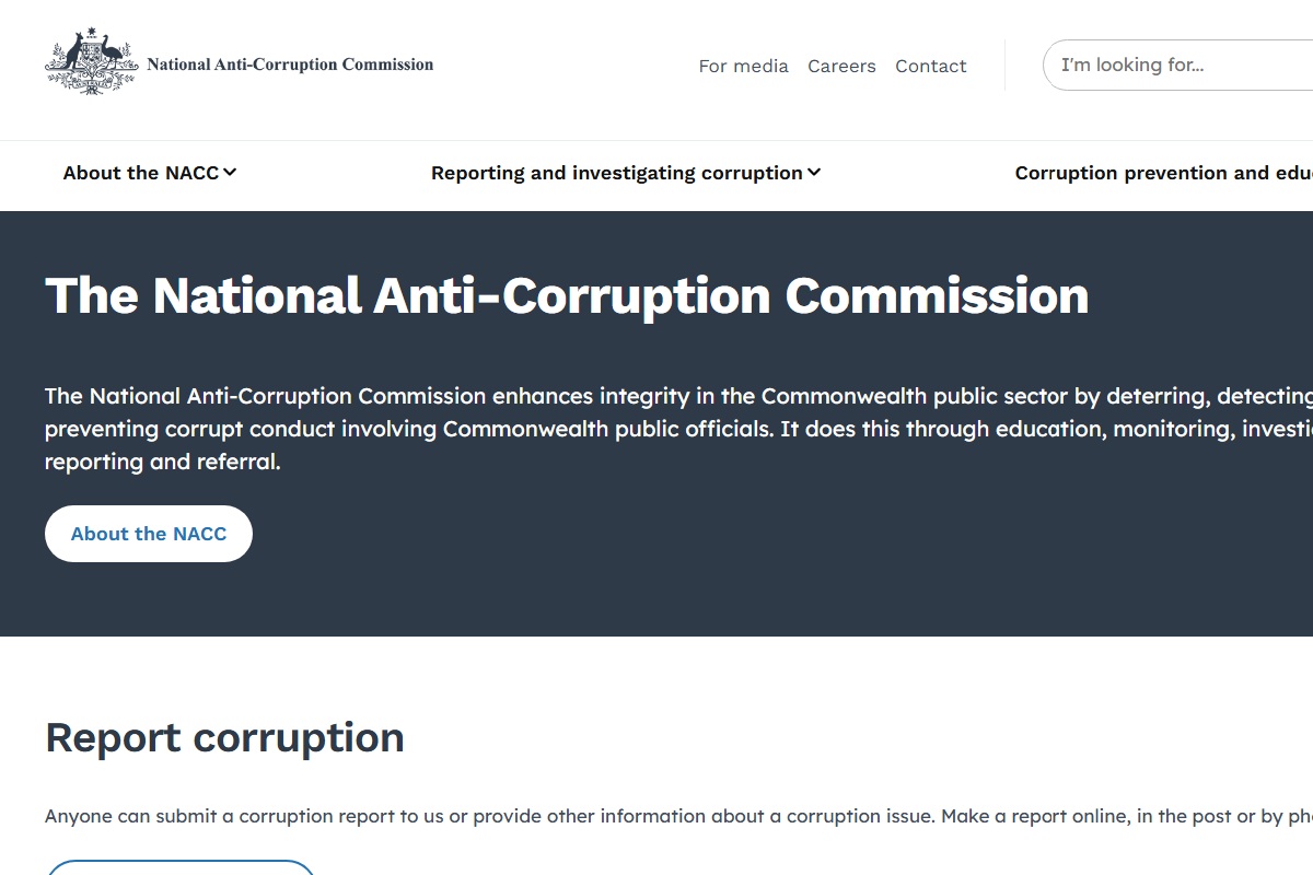 National Anti-Corruption Commission Corporate site