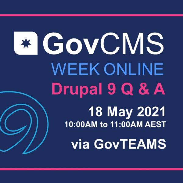 Graphic slide stating the date and time of the D9 Q&A, 18 May 2021, 10:00 am Australian Eastern Standard Time