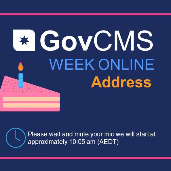 Recording of the GovCMS Address