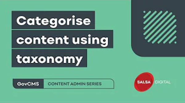 Categorise Content Using Taxonomy
