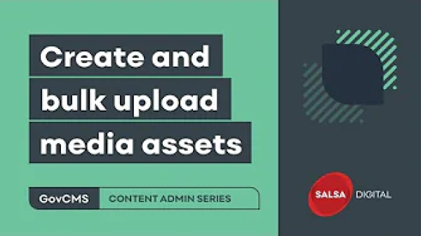 Create and bulk upload media assets