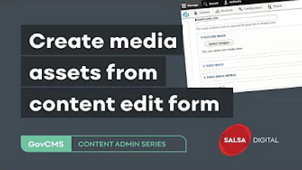 Create media assets from content edit form