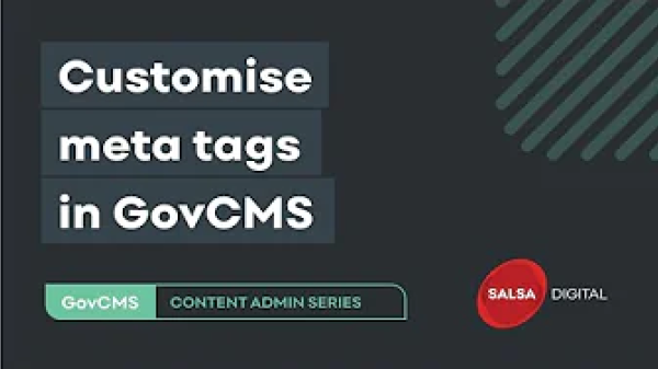 Customise Meta Tags in GovCMS