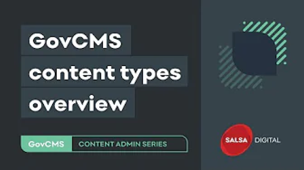 GovCMS content types overview