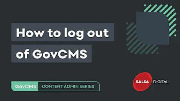 how to log out of govcms