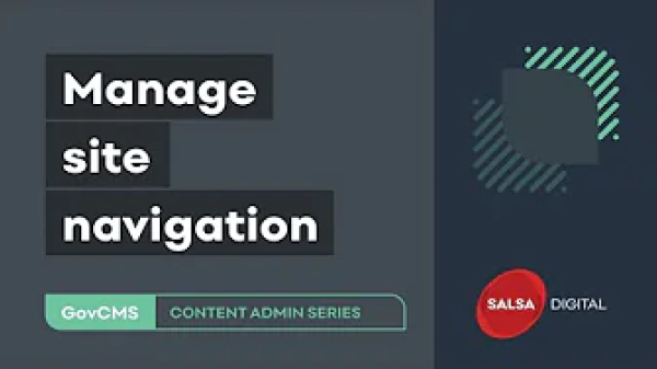 Manage site navigation