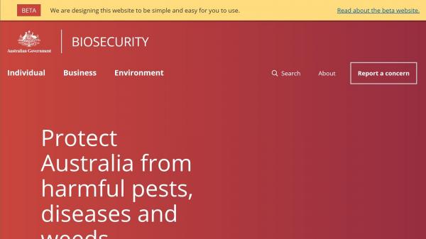 Inspector General of Biosecurity - Beta website screenshot