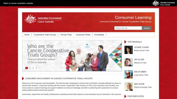 Consumer Learning website screenshot