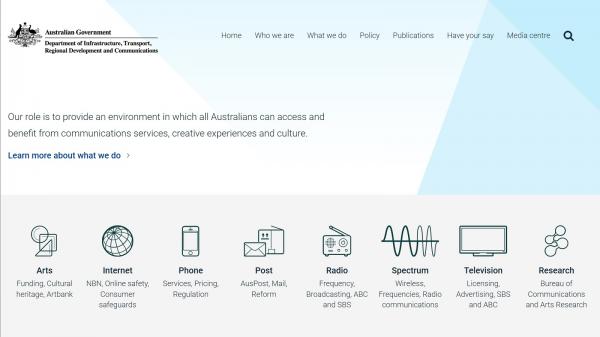 Department of Infrustructure, Transport, Regional Development & Communications
