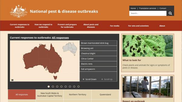 National pest & disease outbreaks