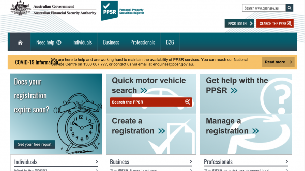 Personal Property Securities Register