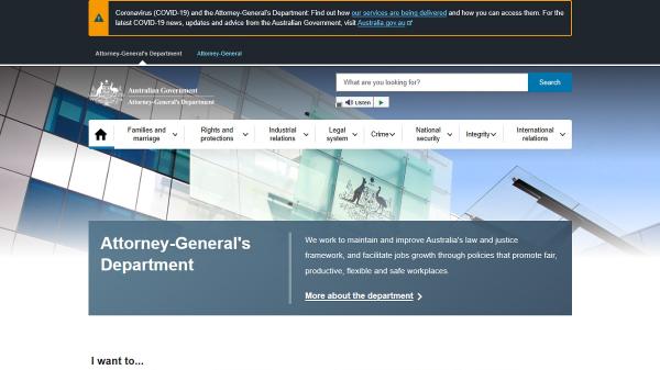 Attorney-General's Department website
