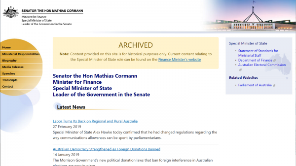 Special Minister of State