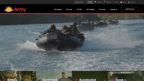 Army Website screenshot