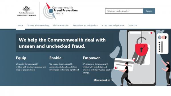 Commonwealth Fraud Prevention Centre website screenshot