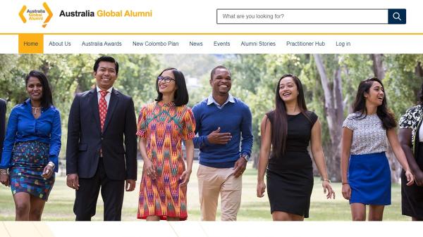 Global Alumni homepage screenshot