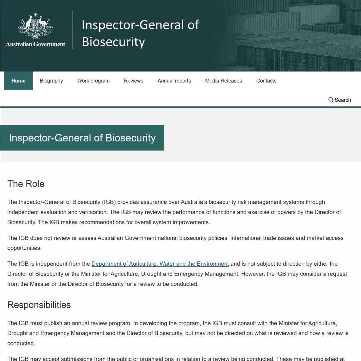 Inspector-General of Biosecurity