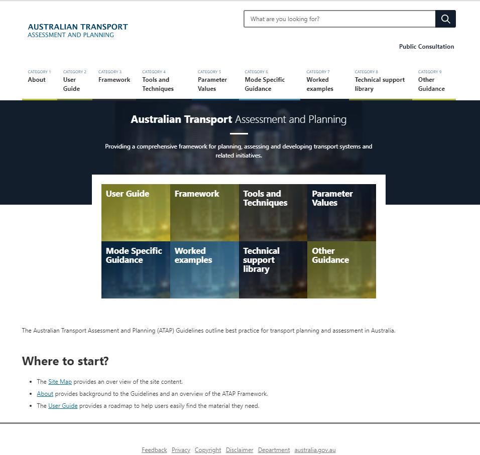 Australian Transport Assessment and Planning (ATAP)