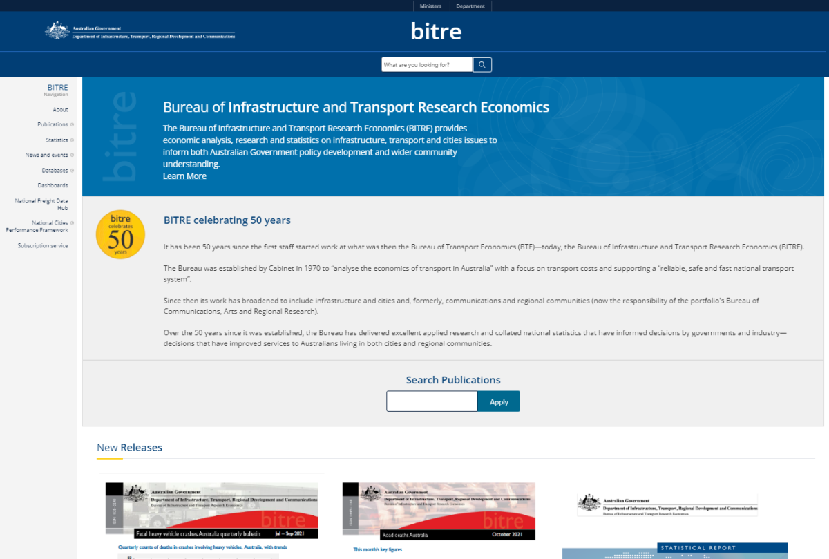 Bureau of Infrastructure, Transport and Regional Economics (BITRE)