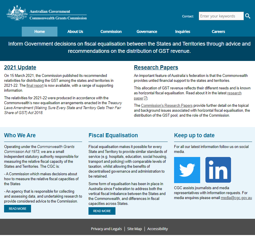 Commonwealth Grants Commission (CGC)